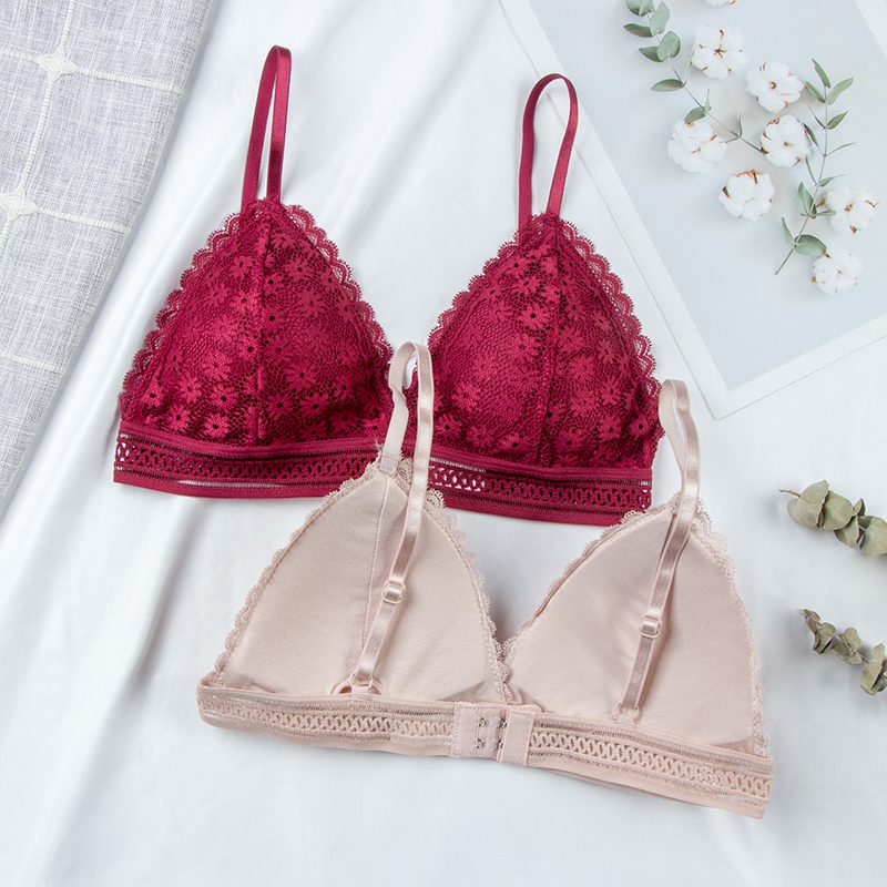 Sheer Bra Lace - Сексуальный кружевной бюстгальтер с цветочным принтом